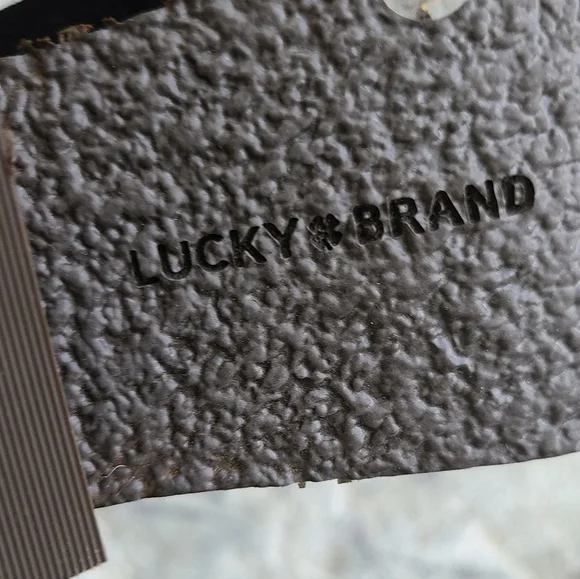 NWOT Lucky Brand black leather knee high boots. Size 7 - Picture 5 of 9